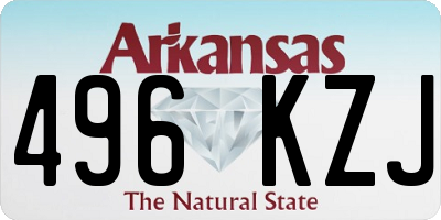 AR license plate 496KZJ