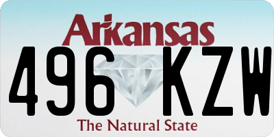 AR license plate 496KZW