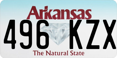 AR license plate 496KZX