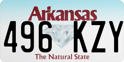 AR license plate 496KZY