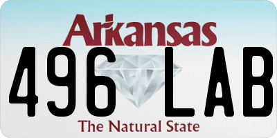 AR license plate 496LAB