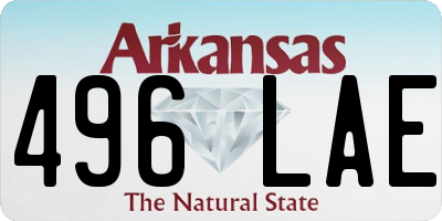 AR license plate 496LAE
