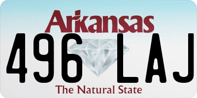AR license plate 496LAJ