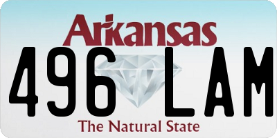 AR license plate 496LAM