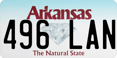 AR license plate 496LAN