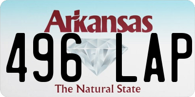 AR license plate 496LAP