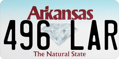 AR license plate 496LAR