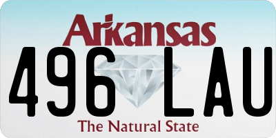 AR license plate 496LAU