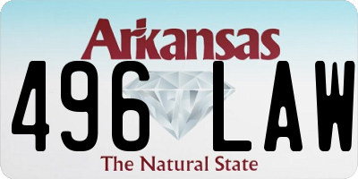 AR license plate 496LAW