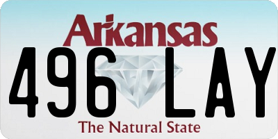 AR license plate 496LAY