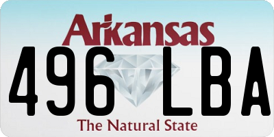 AR license plate 496LBA