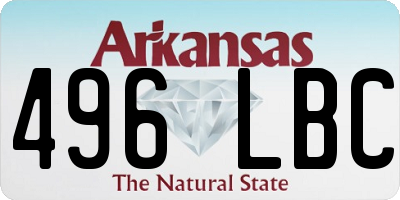 AR license plate 496LBC