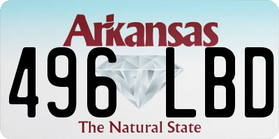 AR license plate 496LBD