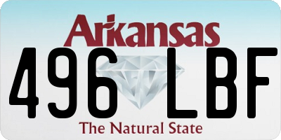 AR license plate 496LBF