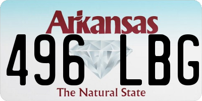 AR license plate 496LBG