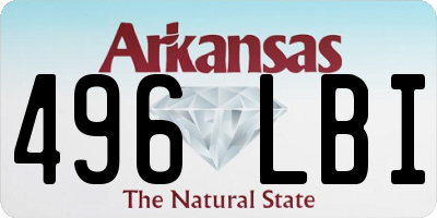 AR license plate 496LBI
