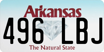AR license plate 496LBJ
