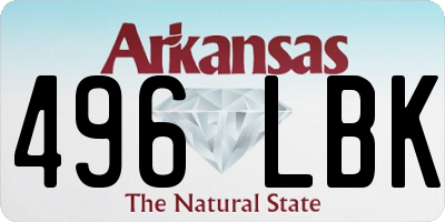 AR license plate 496LBK