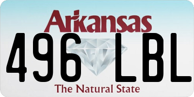 AR license plate 496LBL