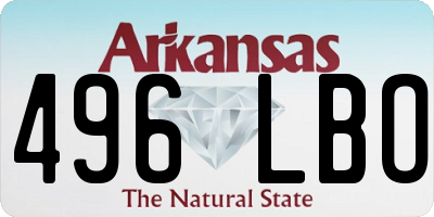 AR license plate 496LBO