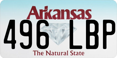AR license plate 496LBP