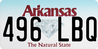 AR license plate 496LBQ