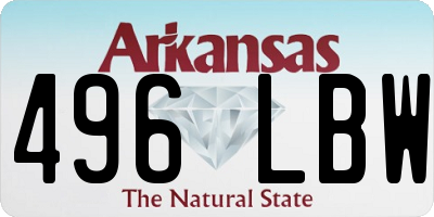 AR license plate 496LBW