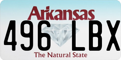 AR license plate 496LBX