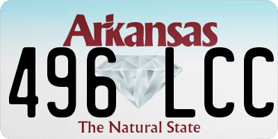 AR license plate 496LCC
