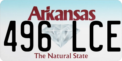 AR license plate 496LCE