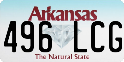 AR license plate 496LCG