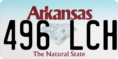 AR license plate 496LCH