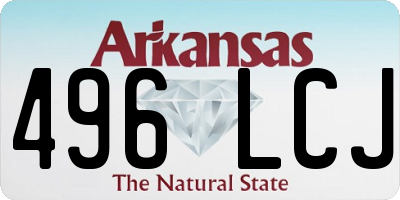 AR license plate 496LCJ