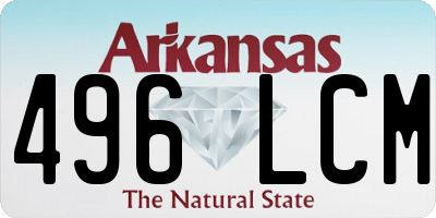 AR license plate 496LCM
