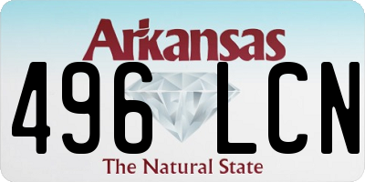 AR license plate 496LCN