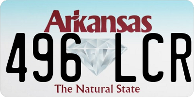 AR license plate 496LCR