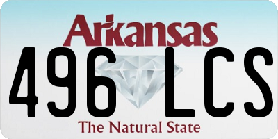 AR license plate 496LCS