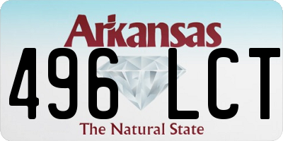 AR license plate 496LCT