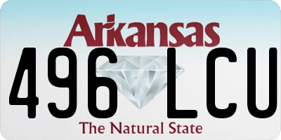 AR license plate 496LCU