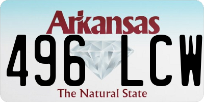 AR license plate 496LCW