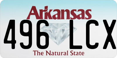 AR license plate 496LCX