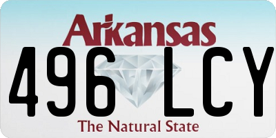 AR license plate 496LCY