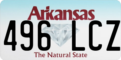 AR license plate 496LCZ