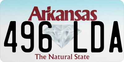 AR license plate 496LDA