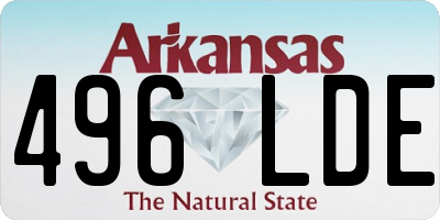 AR license plate 496LDE