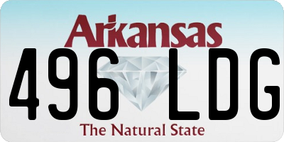 AR license plate 496LDG