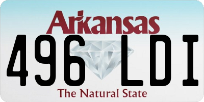 AR license plate 496LDI