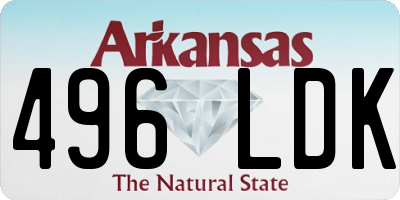 AR license plate 496LDK