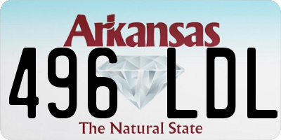 AR license plate 496LDL
