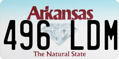 AR license plate 496LDM